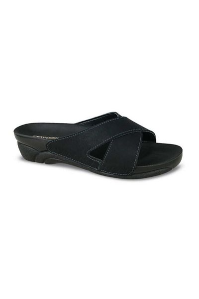 Ceyo Women's Black Orthopedic Daily Slippers Venice-9