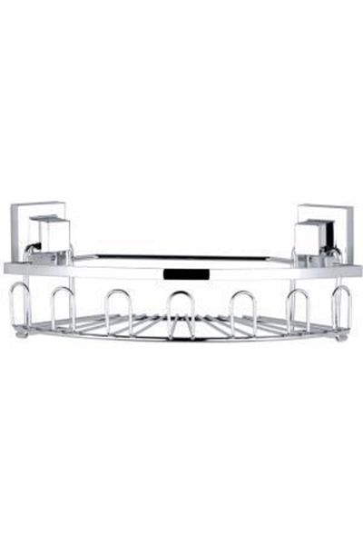 Teknotel Μονόροφο Μπάνιο - Ντους Γωνιακό Ράφι Chrome Ef255, Αυτοκόλλητο