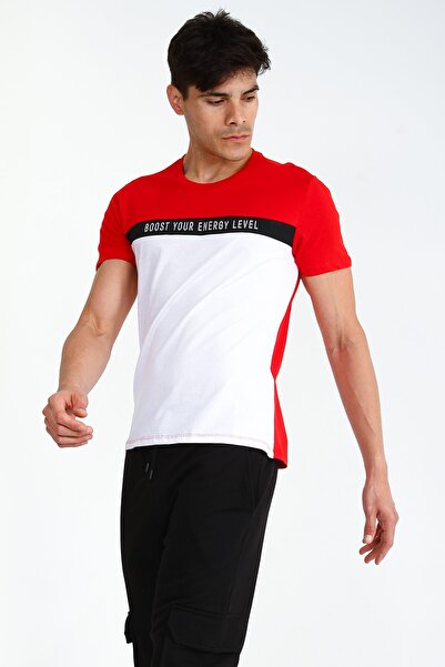 Collezione Ανδρικό κοντομάνικο μπλουζάκι Red Sports με τύπωμα