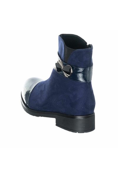 İriadam Women's Navy Blue Leather Large Size Boots Shoes K101-3