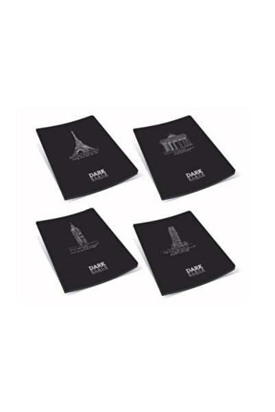Gıpta Dark Karton Kapak Defter (siyah Kağıtlı) 9,5x17cm 36 Yaprak Çizgisiz (4...
