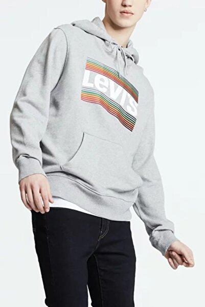 Levi's Men's Hooded Gray Sweatshirt 19491-0076