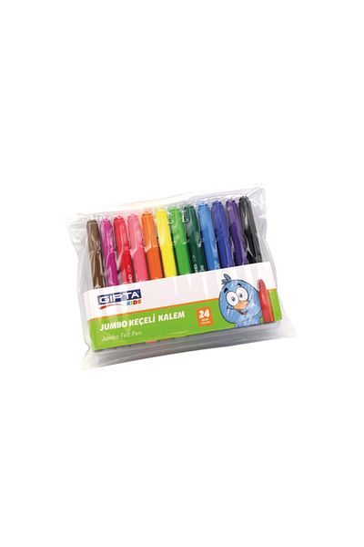 Gıpta Jumbo Felted Paint Pen PVC Zip Bag 24 Colors K4102