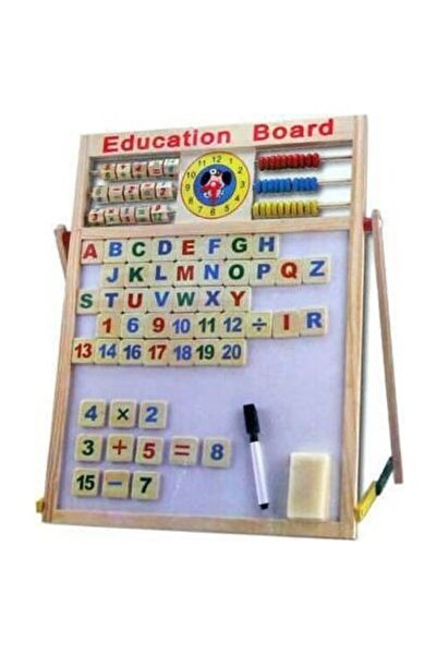 HAMAHA Ahşap Çift Taraflı Yazı Tahtası 47 Cm Mıknatıslı