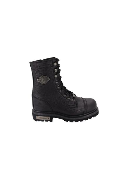 Harley Davidson Unisex Μαύρες Δερμάτινες Μπότες Colmar - Εκτυπωμένες, 025g 100328
