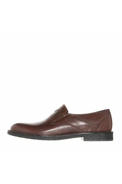 İriadam Cs941 Brown Leather Large Size Shoes Rubber Sole Special Series
