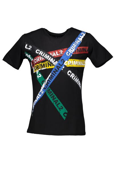 Collezione Men's Black Sports T-shirt - Regular Fit, Short Sleeve