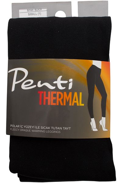 Penti Thermal Women's Black Fleece Stretchy Tights 1 Piece