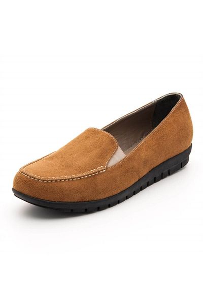İriadam 200591 Tan Suede Large Size Women's Shoes