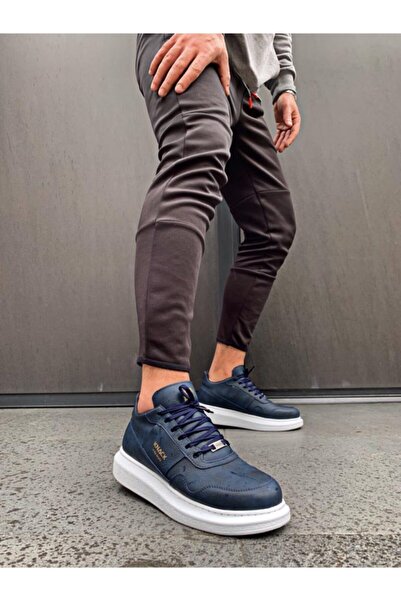 Knack Navy Blue High Sole Casual Shoes - 040 Model