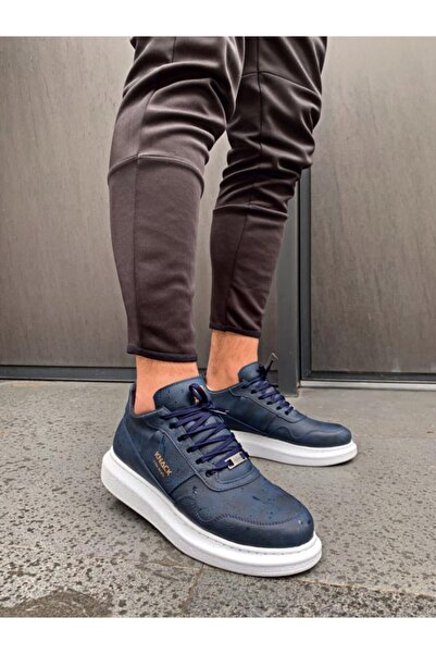 Knack Navy Blue High Sole Casual Shoes - 040 Model