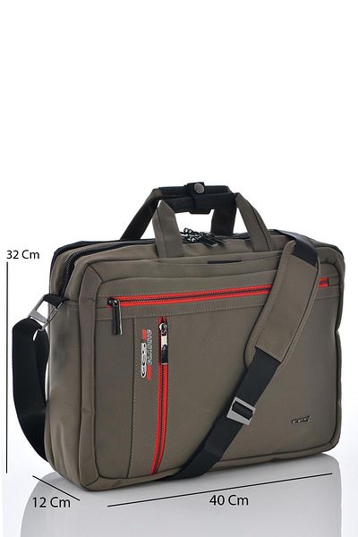 ÇÇS 51149 Laptop Compartment Briefcase Khaki