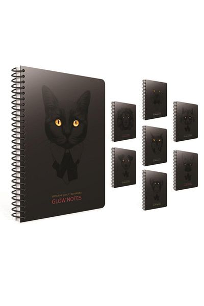 Gıpta Glow Notes Spiral Hard Cover Notebook 17x24cm 120 Sheets Checkered 4203 (Assortment 1 Piece)