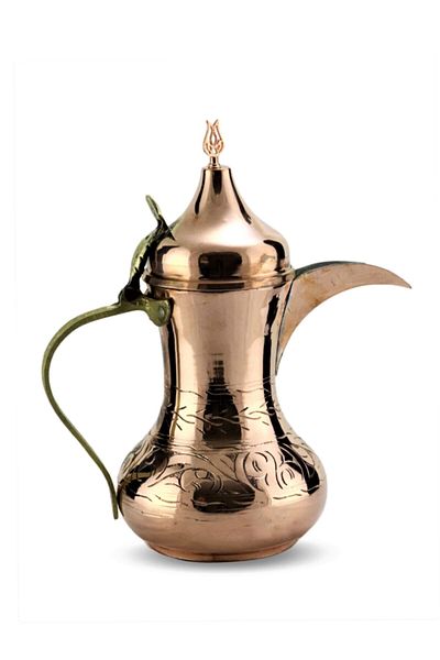 MORYA Teapot Milk Jug Mırra Medium Size Copper Arabic Pewter 700 ml