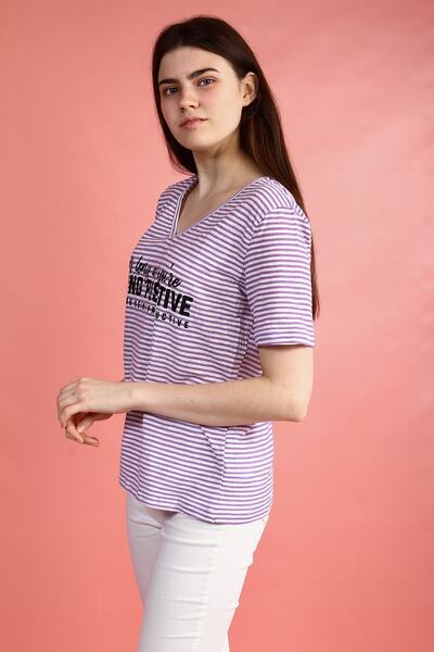 Collezione Πράσινο λιλά γυναικείο αθλητικό μπλουζάκι - κανονικό κοντό μανίκι