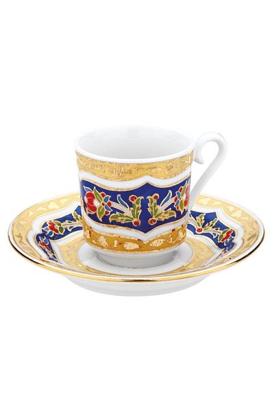 Kütahya Porselen Hand Decorated Coffee Cup for 2 Persons Decoration No:073880