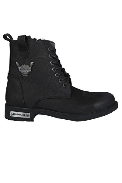 Hammer Jack 102 15200-m Μαύρες ανδρικές μπότες Nubuck