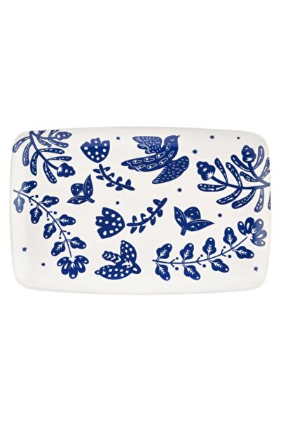 The Mia Bloom 34x25 Cm Stoneware Dikdörtgen Servis Tabağı Blm006