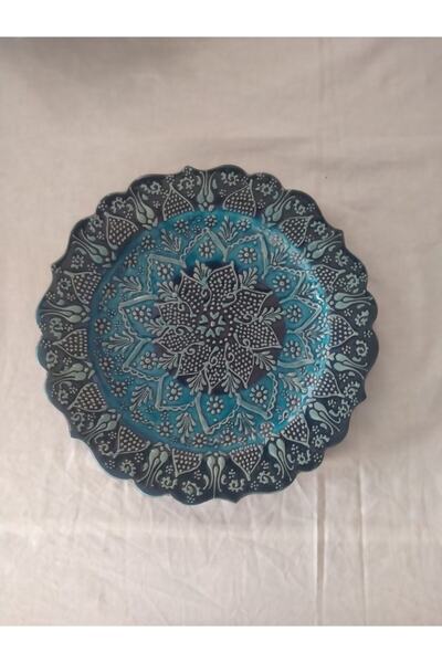 Sultan Çini -çini Kabartma 30 Cm Duvar Tabağı