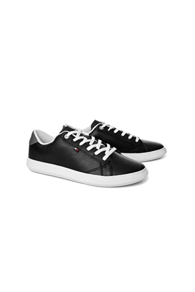 Tommy Hilfiger Siyah Erkek Oxford/ayakkabı Fm0fm01987 990 Essentıal Leather Cupsole Low Cut Black