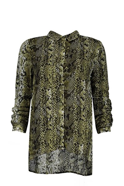 Collezione Green Women's Yellow Sports Regular Long Sleeve Shirt