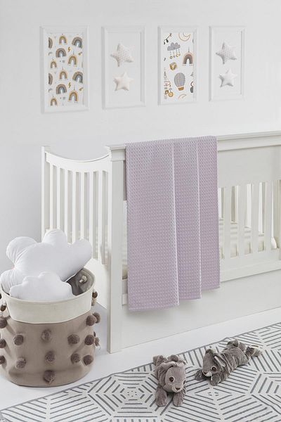 Upline Baby Lilac 100% Cotton Baby Blanket (100x150)