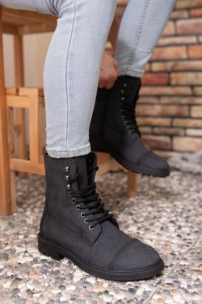 Riccon Men's Black Boots 0012955