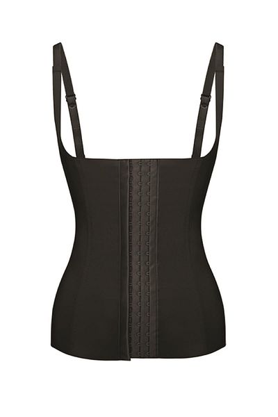Dr. Fitto Dr. fitto Corset cu sârmă din oțel din latex cu agrafă negru Dr301