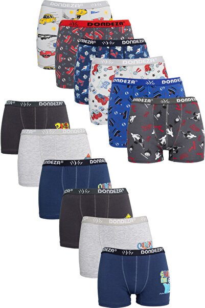 Dondeza 12-панельні бавовняні боксери для хлопчиків з принтом