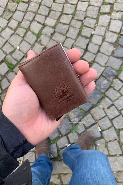 Dodo4men Мъжки портфейл от естествена кожа