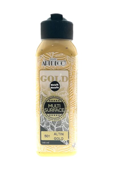 Artdeco Gold Multi Surface Satin Akrilik Boya 140ml 501 Altın