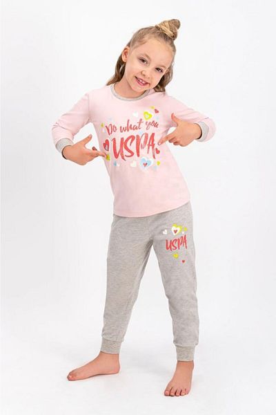 U.S. Polo Assn. Set de pijamale pentru fete cu licență
