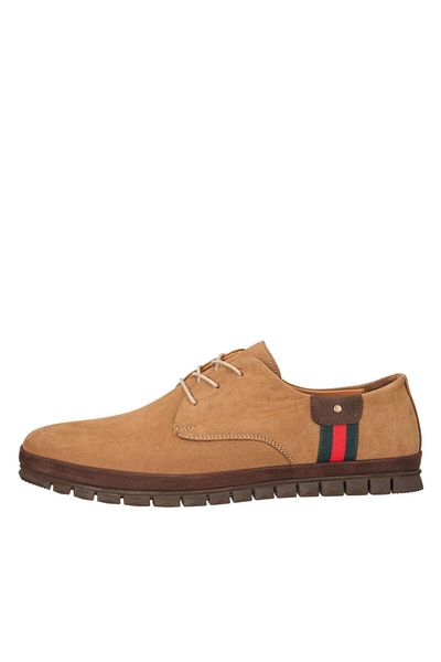 İriadam Ag8800 Sand Large Size Calf Leather Comfortable Wide Fit Men's Sports Shoes