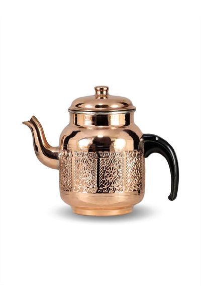 MORYA Embroidered Coffee Copper Teapot 1.40 Lt