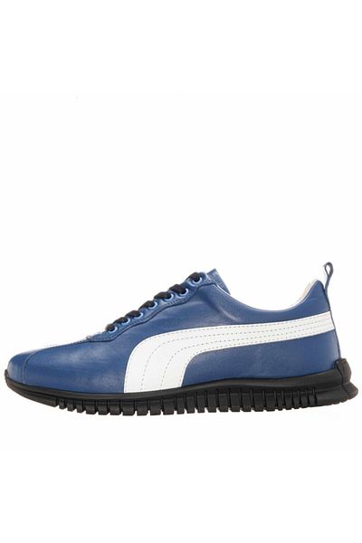 İriadam Pm7886 Sax Blue Leather أحذية رياضية رجالية كبيرة الحجم مريحة وواسعة ونعل مطاطي نقي للموسم الجديد