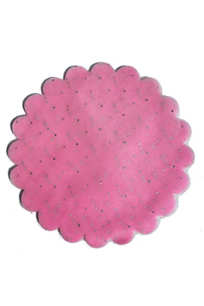 ELITETIME 25 Pieces of Stoned Organza Tulle Open Pouch Pink (Diameter 22 Cm)