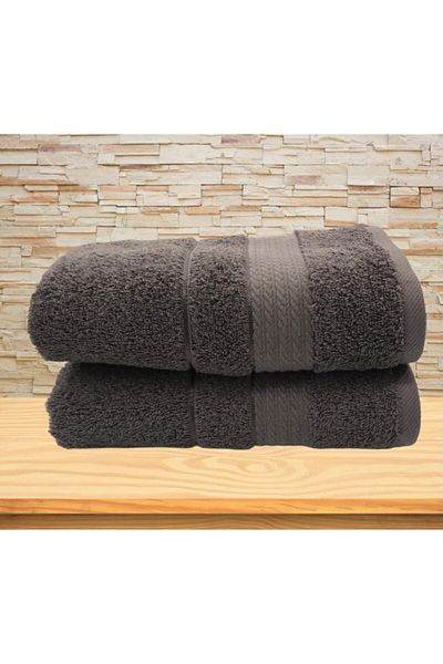 Özdilek Trendy 2 Pieces 50*90 Hand and Face Towel (Anthracite)