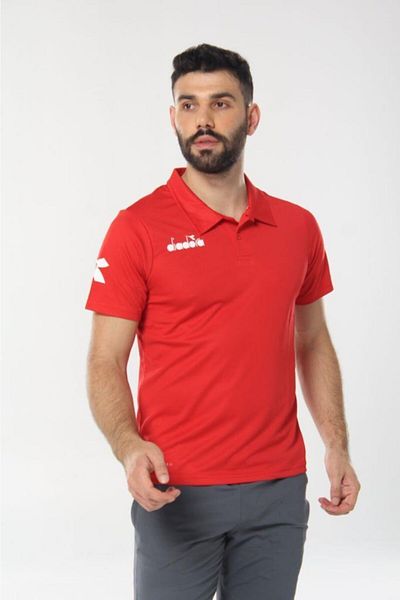 Diadora Μπλουζάκι Nacce Red Polo Collar - 1tsr06-κόκκινο