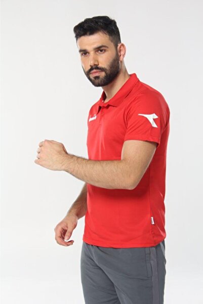 Diadora Nacce Red Polo Collar T-shirt - 1tsr06-red