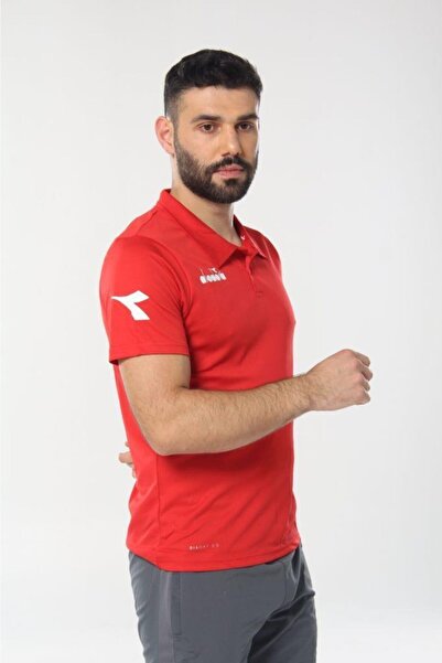 Diadora Nacce Red Polo Collar T-shirt - 1tsr06-red