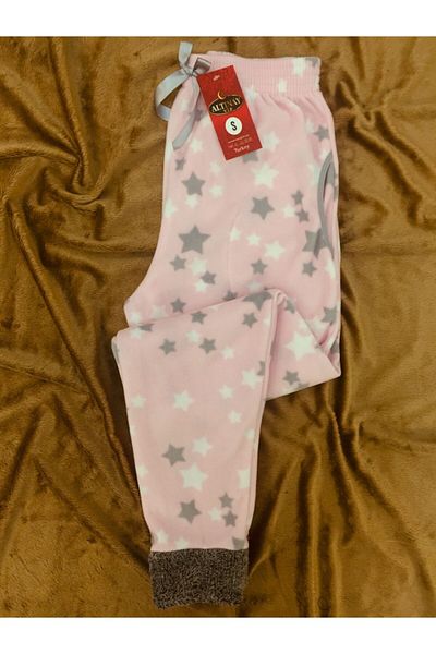 Altınay Winter Fleece Pajama Bottoms with Plush Pockets
