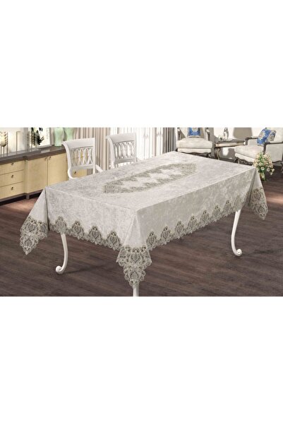 ATAK Bahar Model Dertsiz Kadife Lüx Işlemeli Masa Örtüsü 160x300