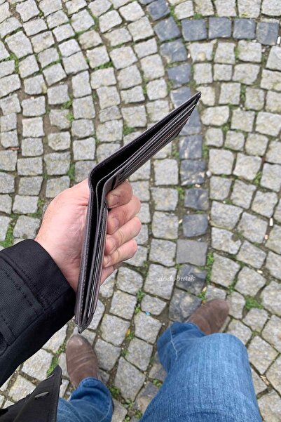 Dodo4men Ανδρικό πορτοφόλι από γνήσιο δέρμα σκούρο γκρι