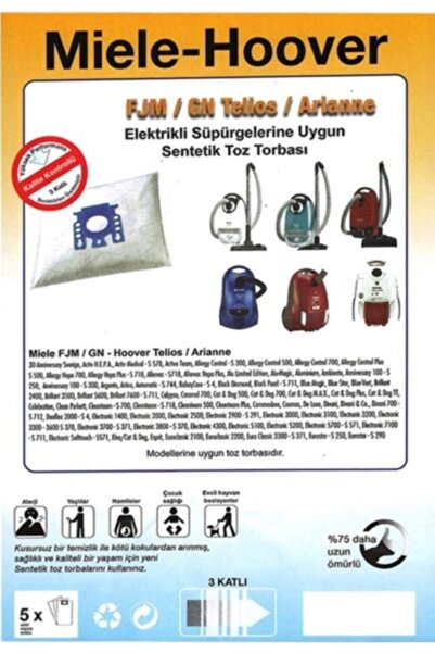 Miele Hoover 10 komada belih sintetičkih kesa za prašinu - Garantovano za usi...