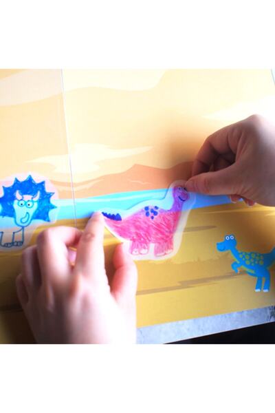 Hopax Stickn Cute Animals Book Carte cu autocolante adezive 20x15cm 30 coli 29029