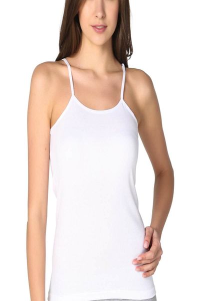 Seher 6 Pack Women's Undershirt with Ribbed Rope Straps
