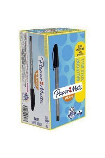 Paper-Mate قلم حبر جاف بيبر ميت إنكجوي 100 M. أسود 50 قطعة0957120 (عبوة واحدة تحتوي على 50 قطعة)