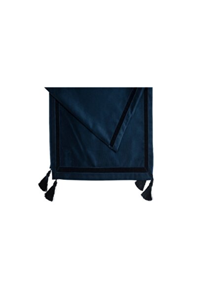 Golden Table Home Velvet Lacivert Kadife Biyeli Runner 50*150cm
