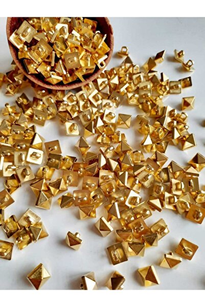 canan dizayn Metalize Düğme Ayaklı Gold 12,5 Mm 20'li Paket.