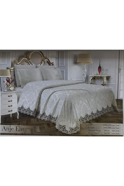 PARİS Double French Lace Pique Set Cream